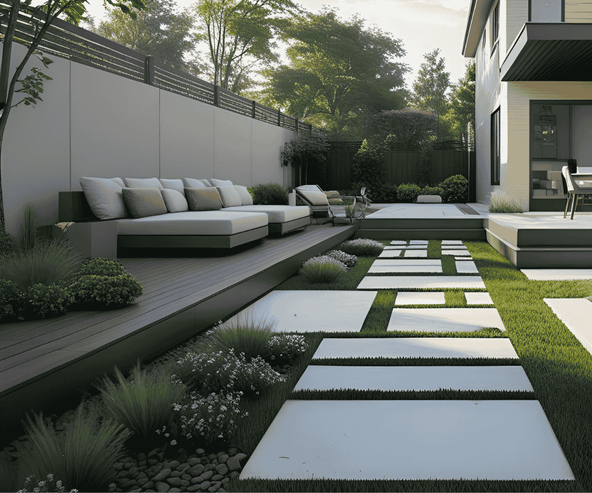 3D Backyard Render